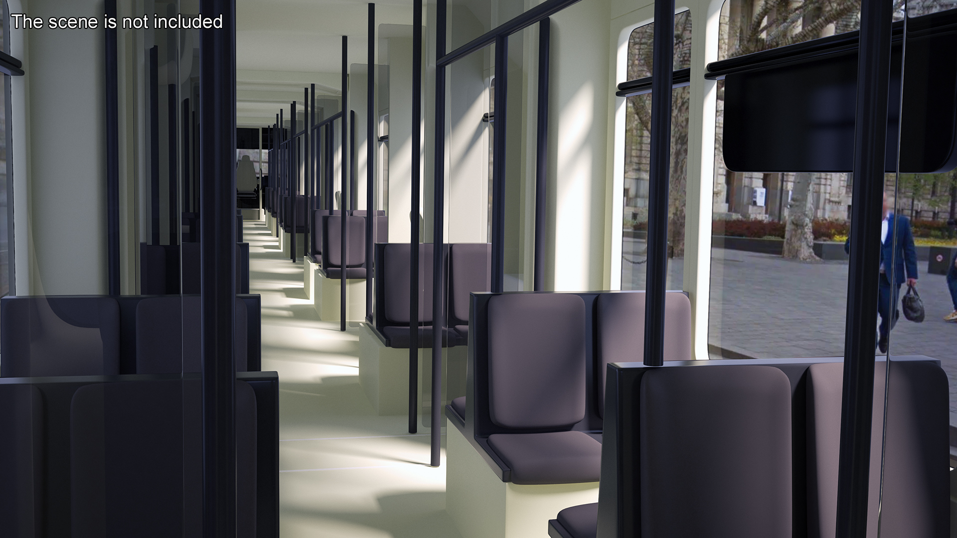 3D model Urban Tram Gray