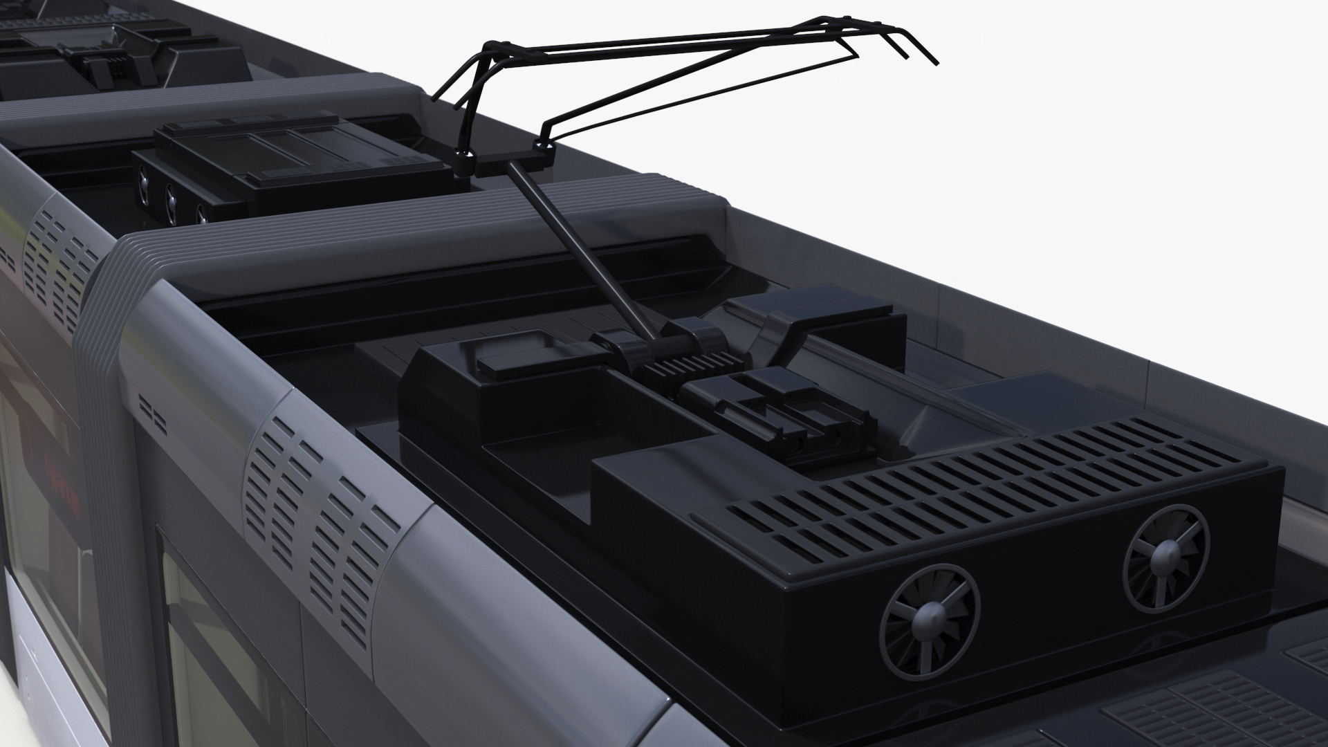 3D model Urban Tram Gray
