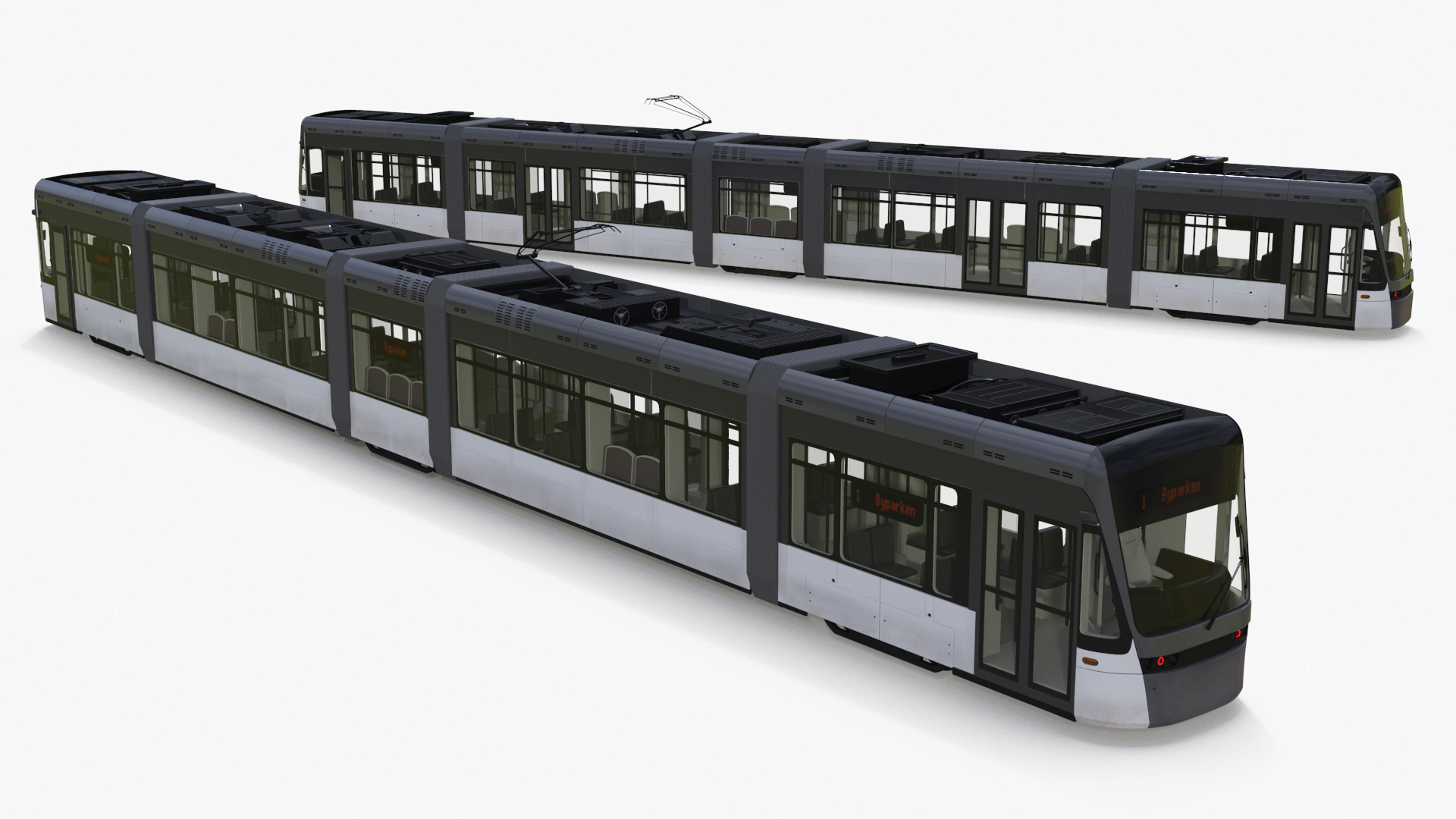 3D model Urban Tram Gray