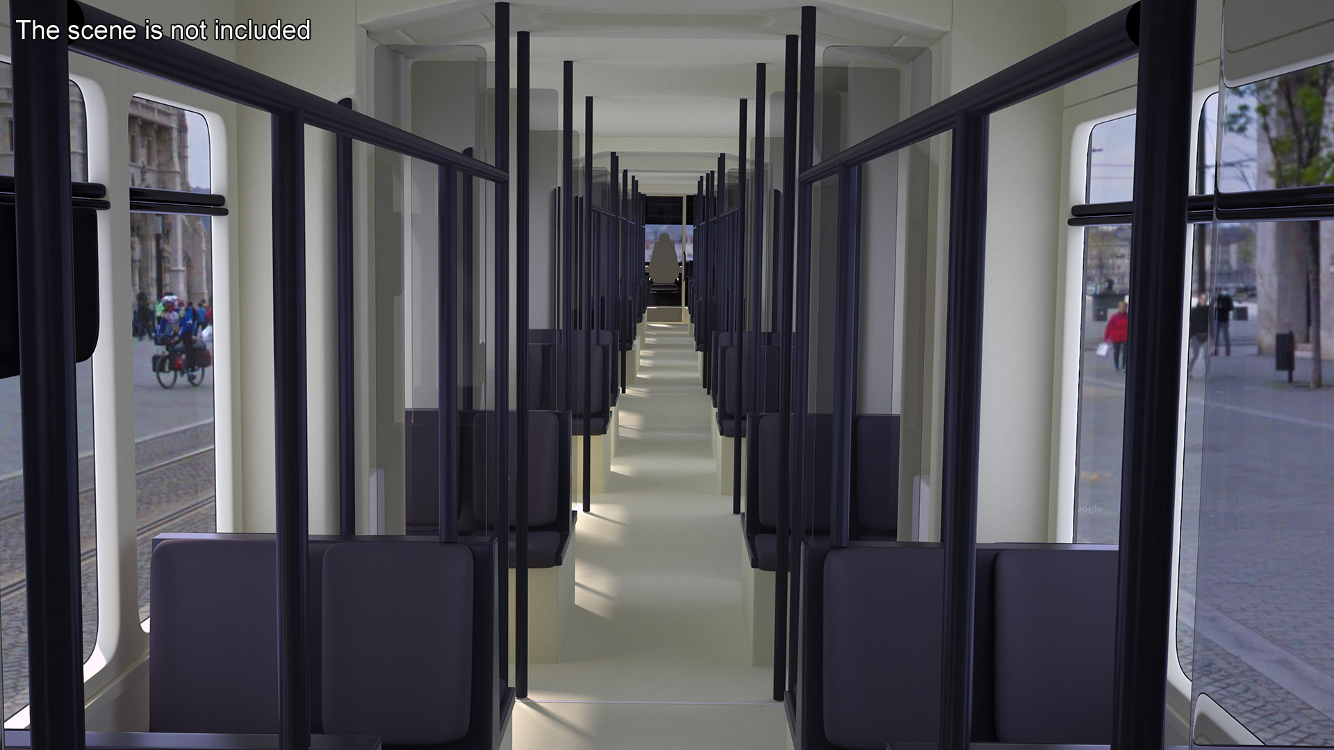 3D model Urban Tram Gray