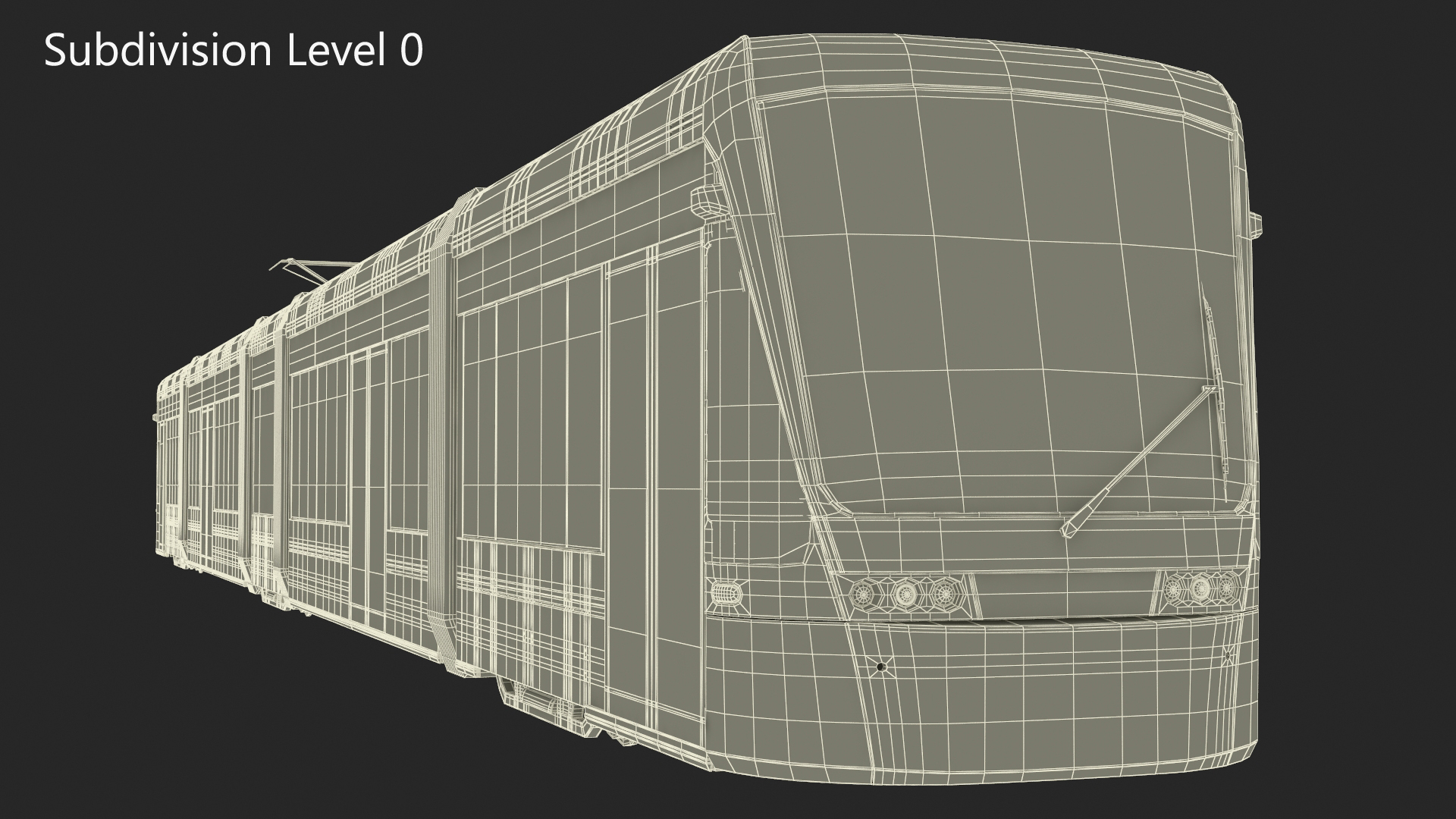 3D model Urban Tram Gray