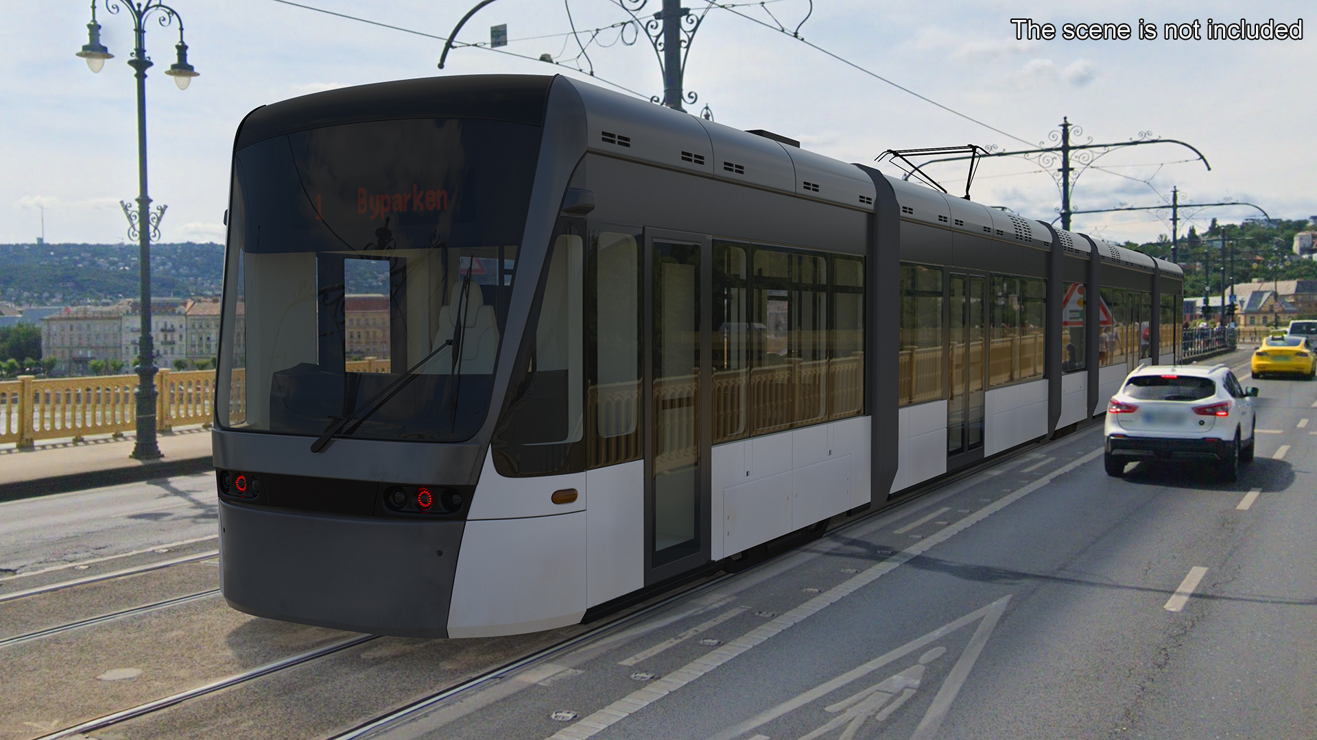3D model Urban Tram Gray