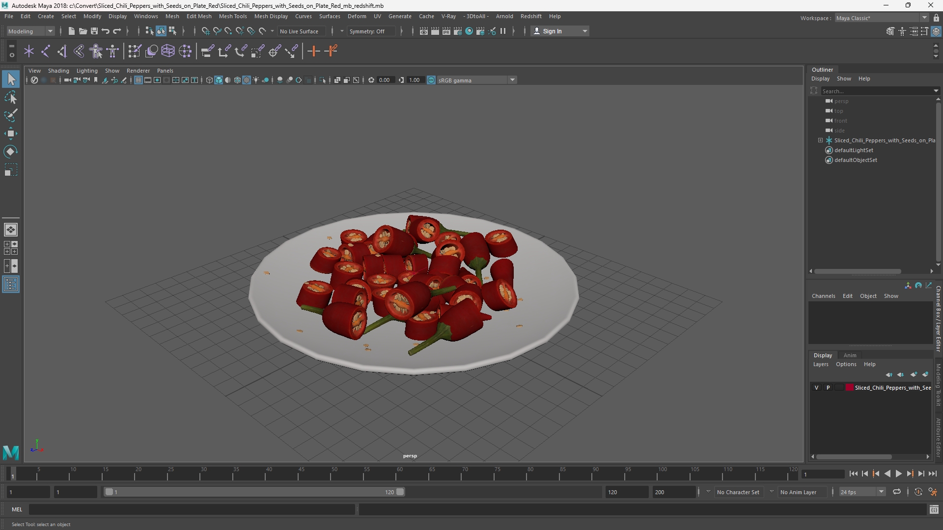 Sliced Chili Peppers with Seeds on Plate Red - view 11