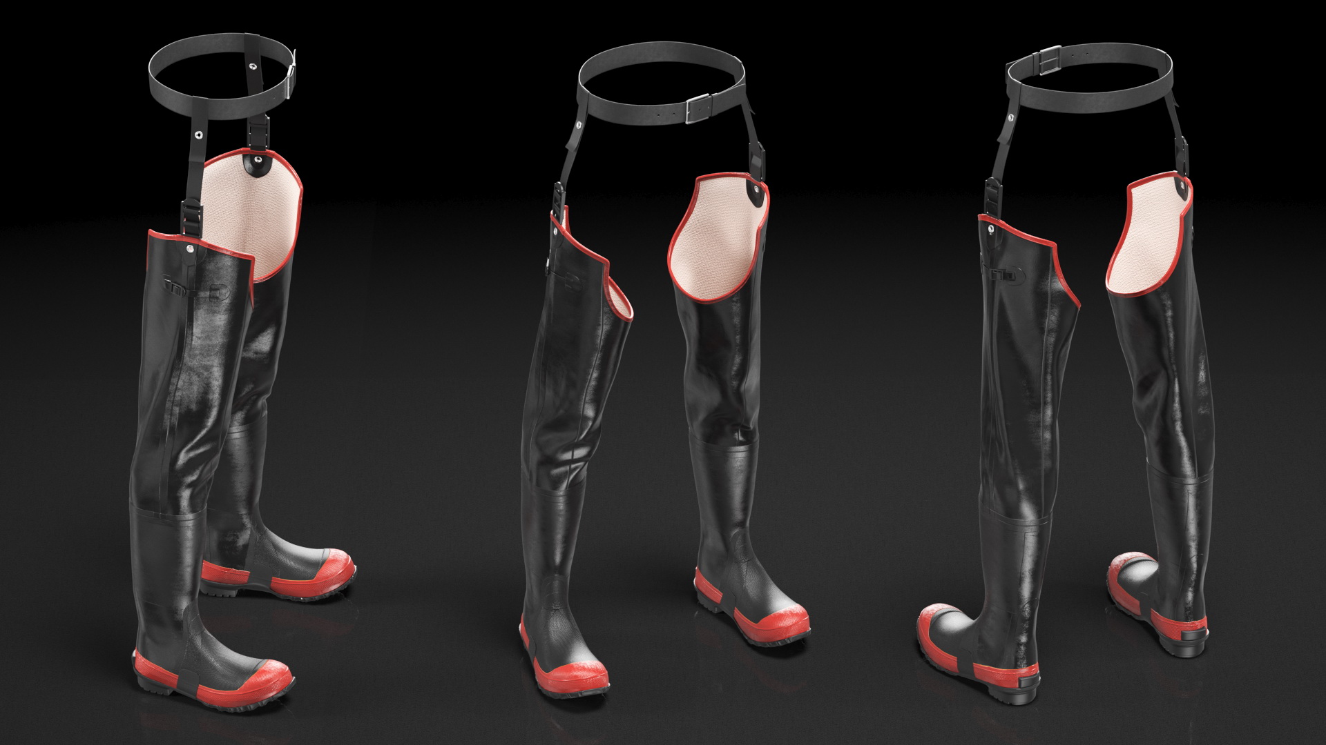 3D Hip Boot for Work Red