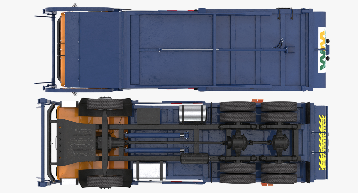3D model Mack Garbage Truck Rigged