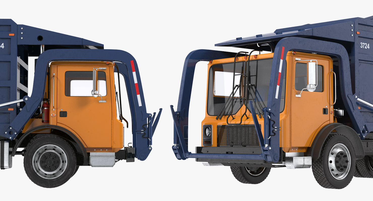 3D model Mack Garbage Truck Rigged
