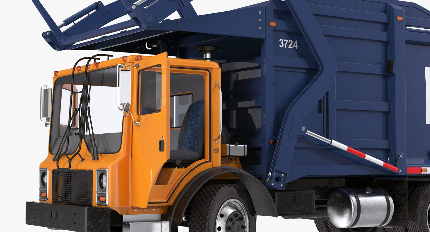 3D model Mack Garbage Truck Rigged