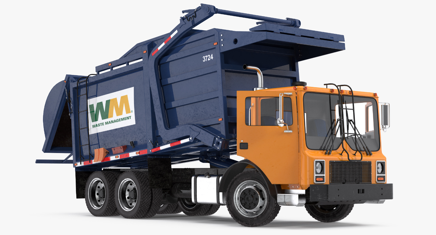 3D model Mack Garbage Truck Rigged