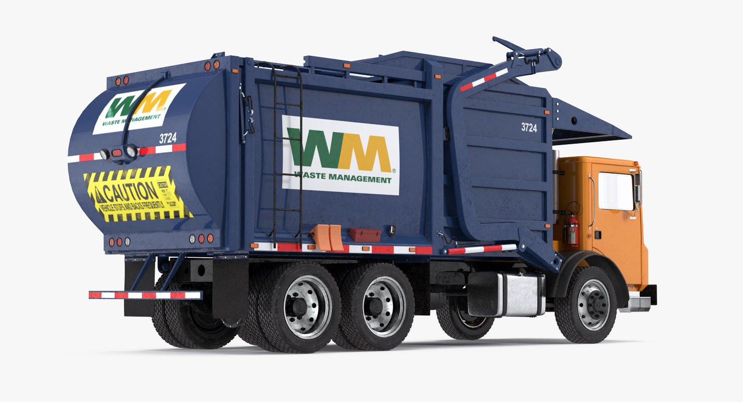 3D model Mack Garbage Truck Rigged