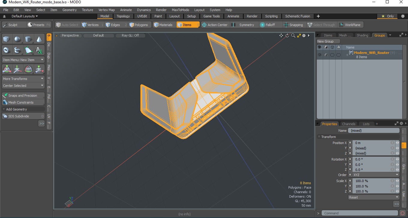 3D Modern Wifi Router model