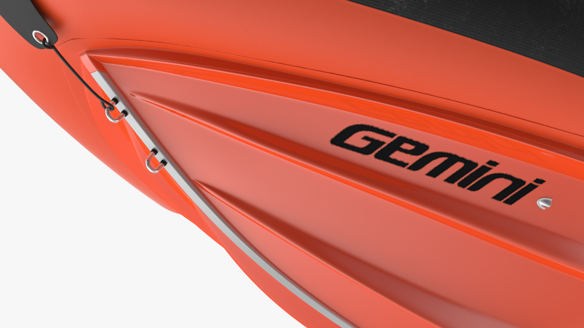 3D Waverider 1060 GRP Cabin Gemini Marin Orange Rigged