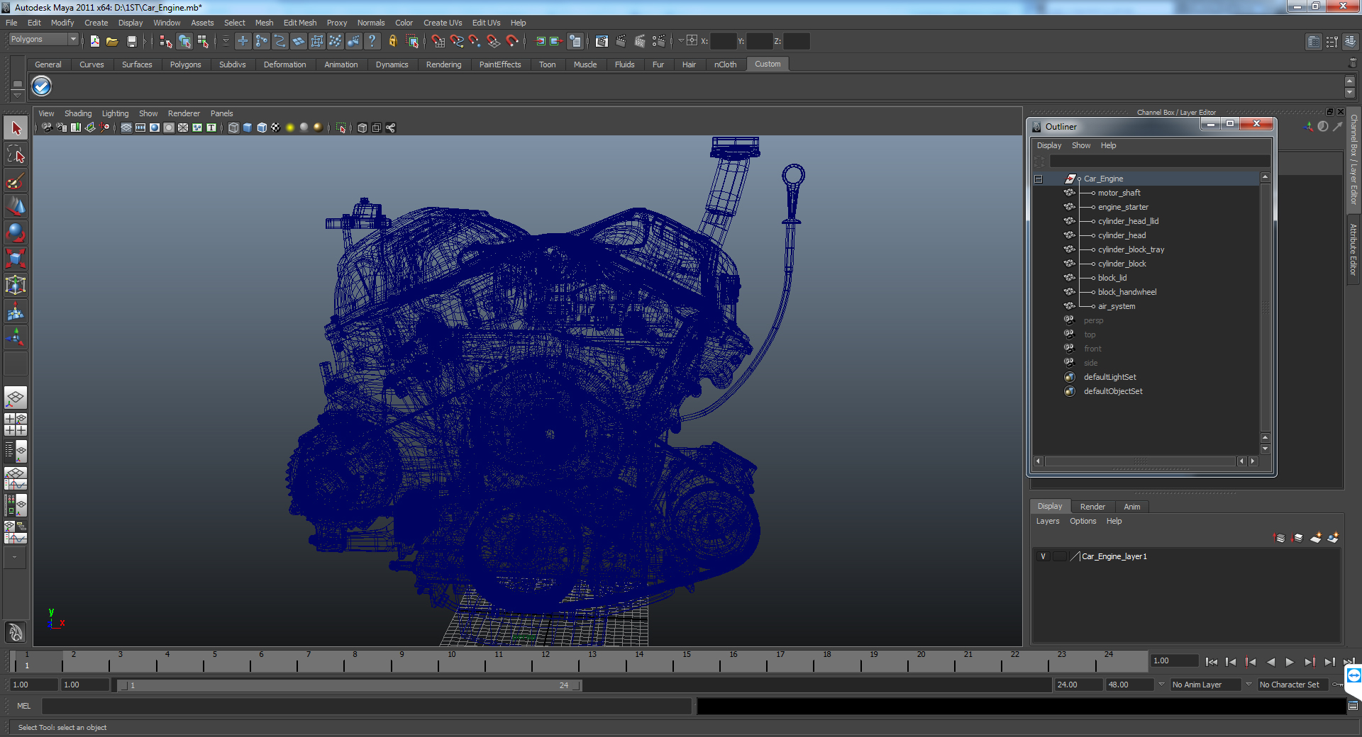 3D model Car Engine