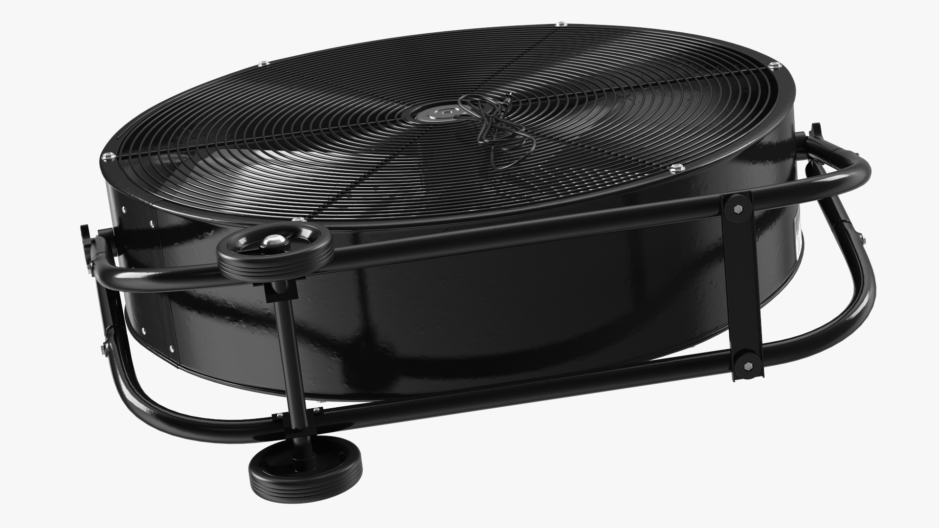 Industrial Floor Fan with Wheels 3D