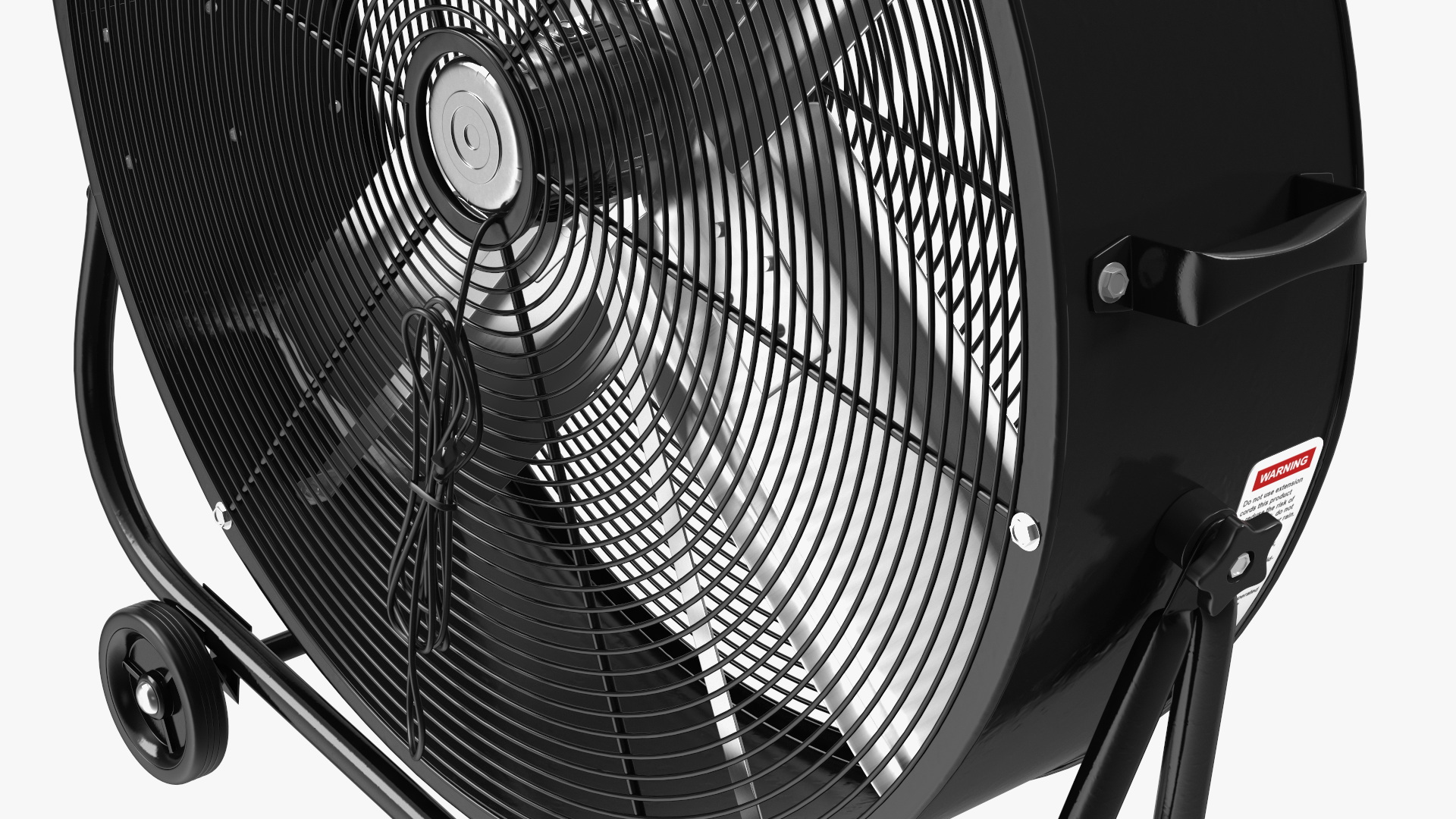 Industrial Floor Fan with Wheels 3D