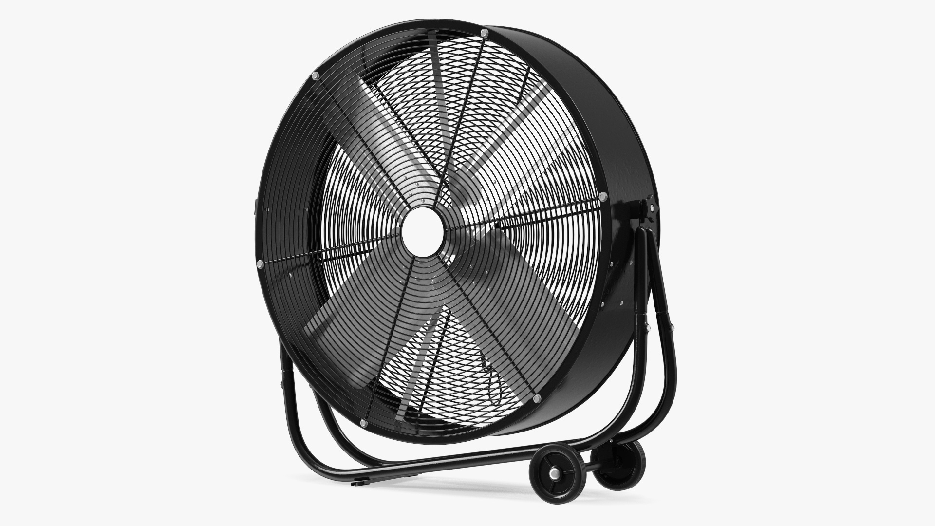 Industrial Floor Fan with Wheels 3D