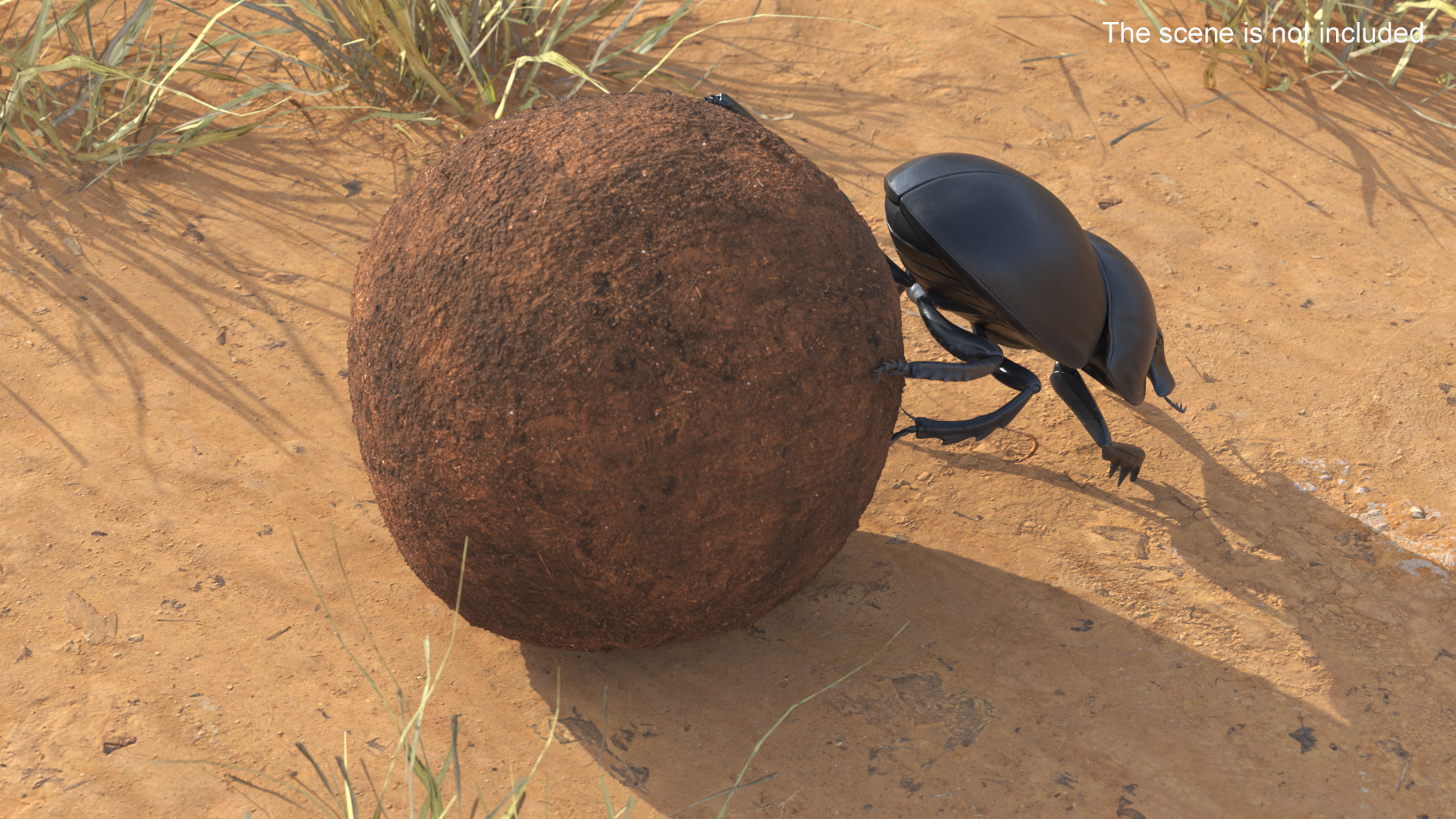 3D Manure Roller Pushing Sphere model