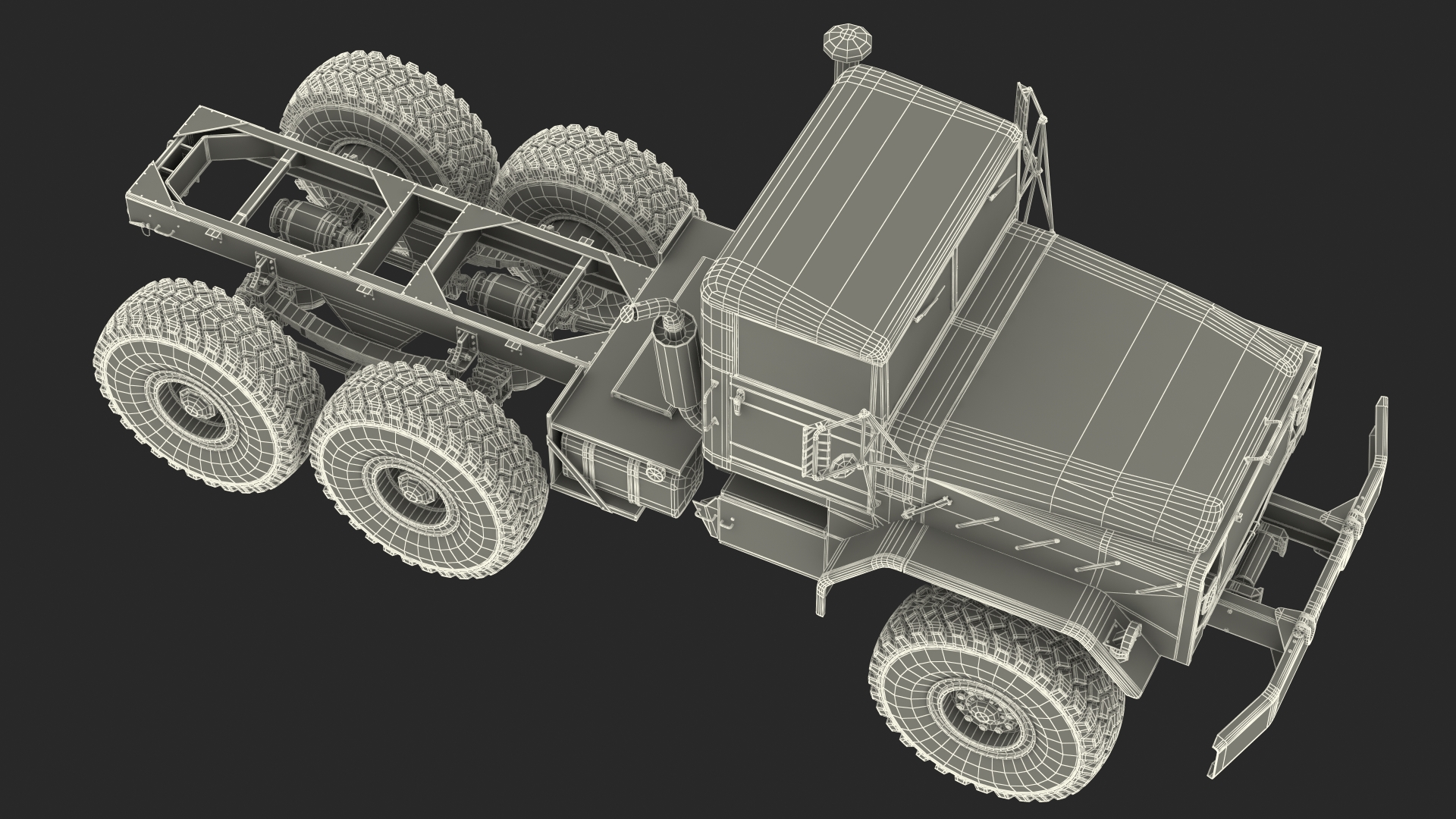 3D model M939 Military Truck Light