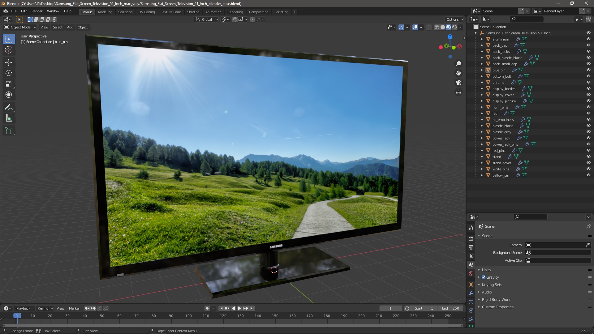 3D Samsung Flat Screen Television 51 Inch model