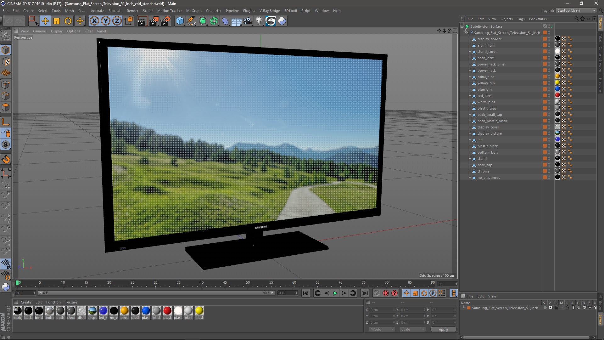 3D Samsung Flat Screen Television 51 Inch model