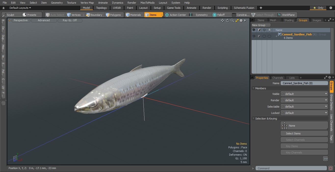 Canned Sardine Fish 3D model