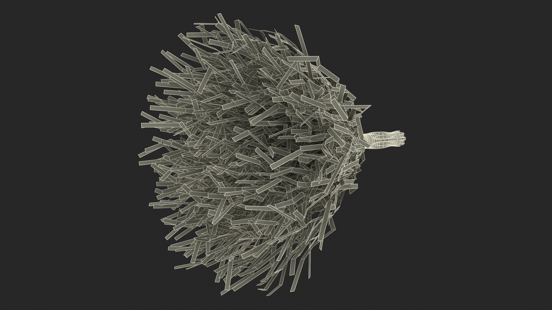 3D Pom Poms Red Color model