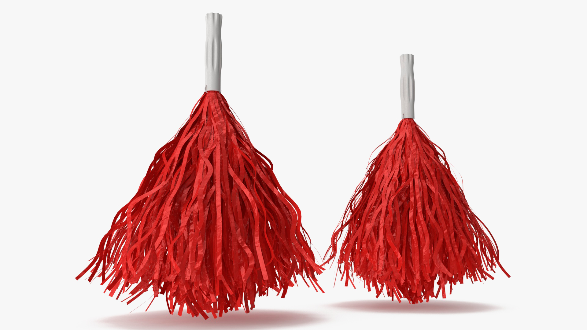3D Pom Poms Red Color model