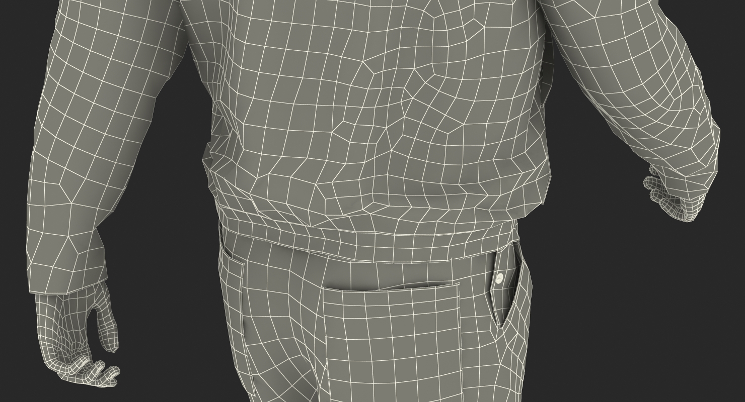 Worker With Hardhat Walking Pose 3D