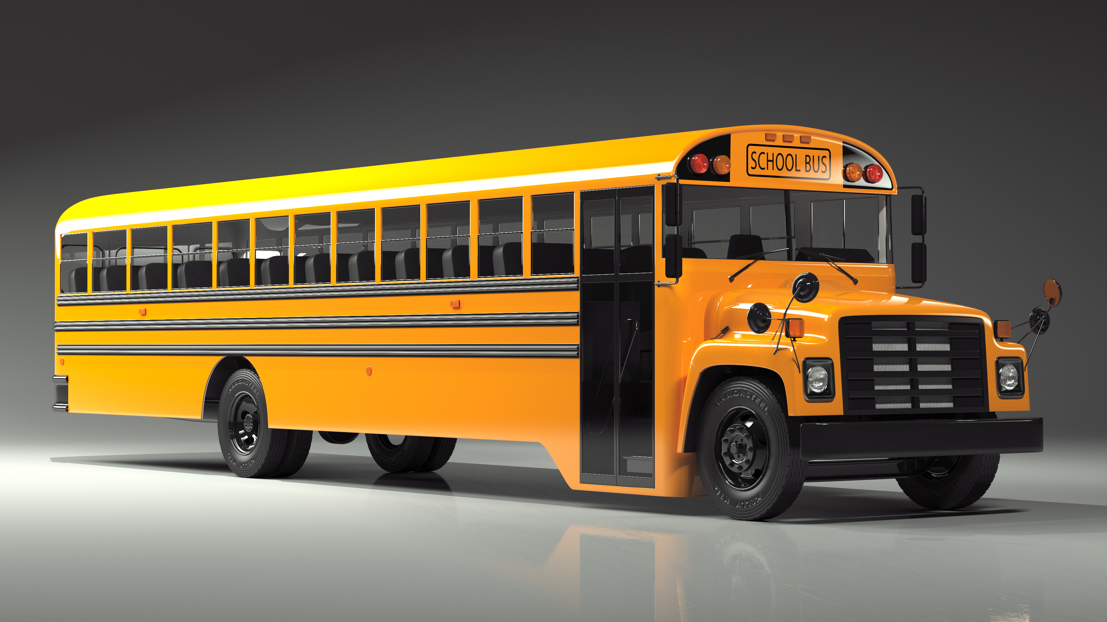 Old School Bus 3D model