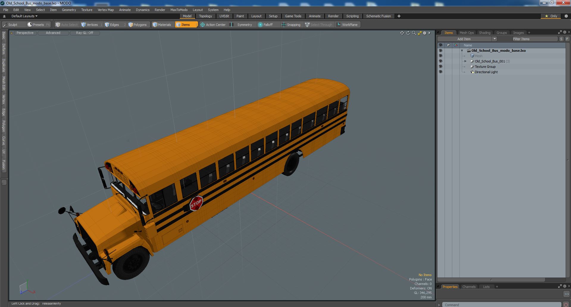 Old School Bus 3D model