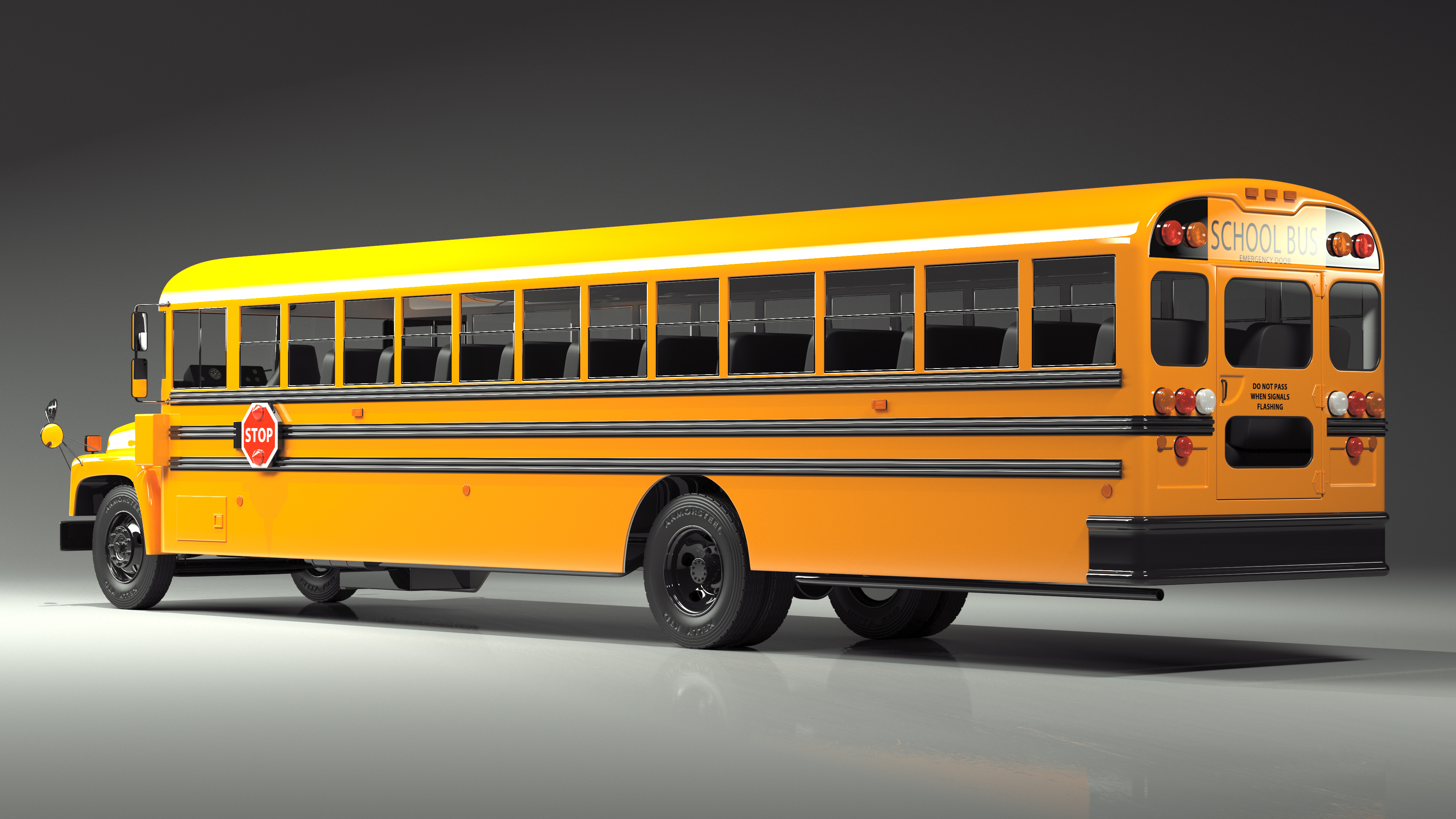Old School Bus 3D model