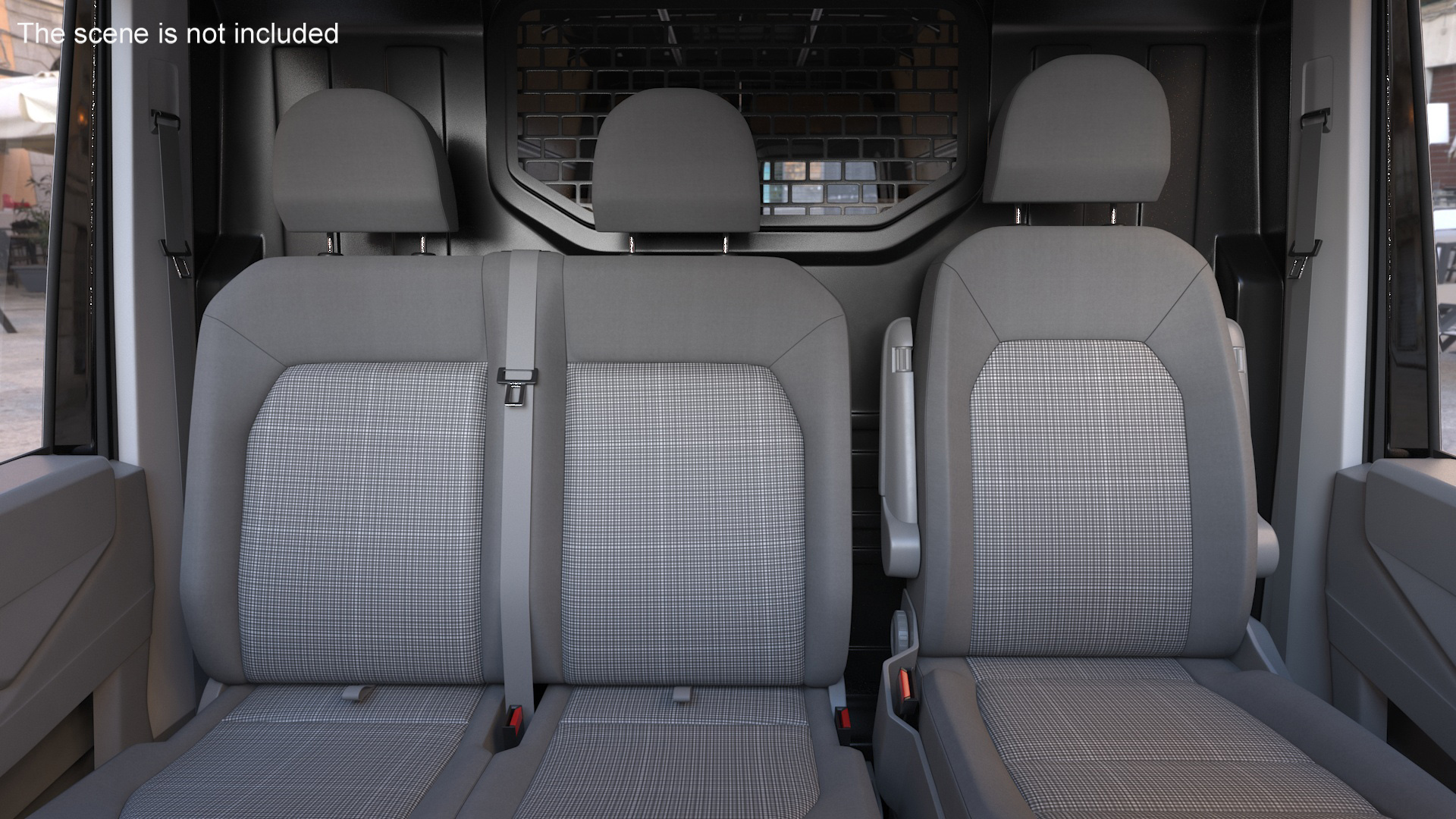 3D Volkswagen Crafter Van 2024 Black Color Rigged