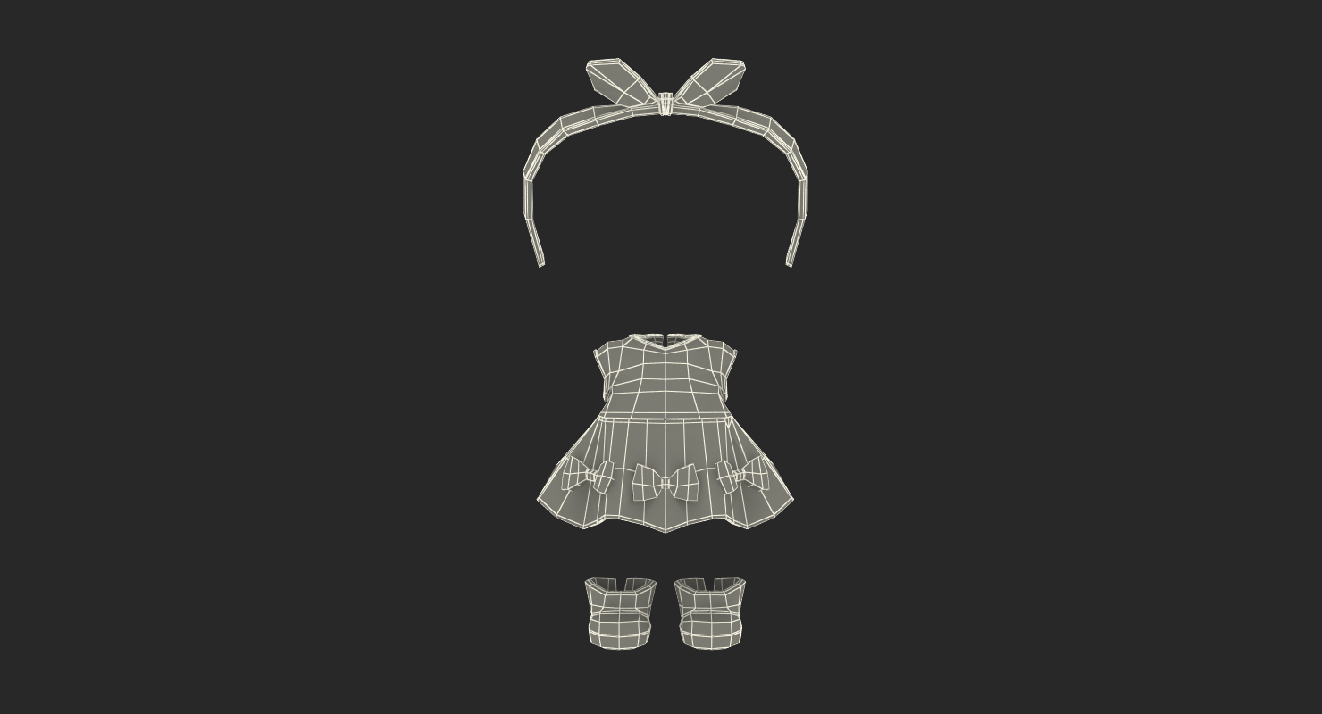 3D Doll Clothes Set