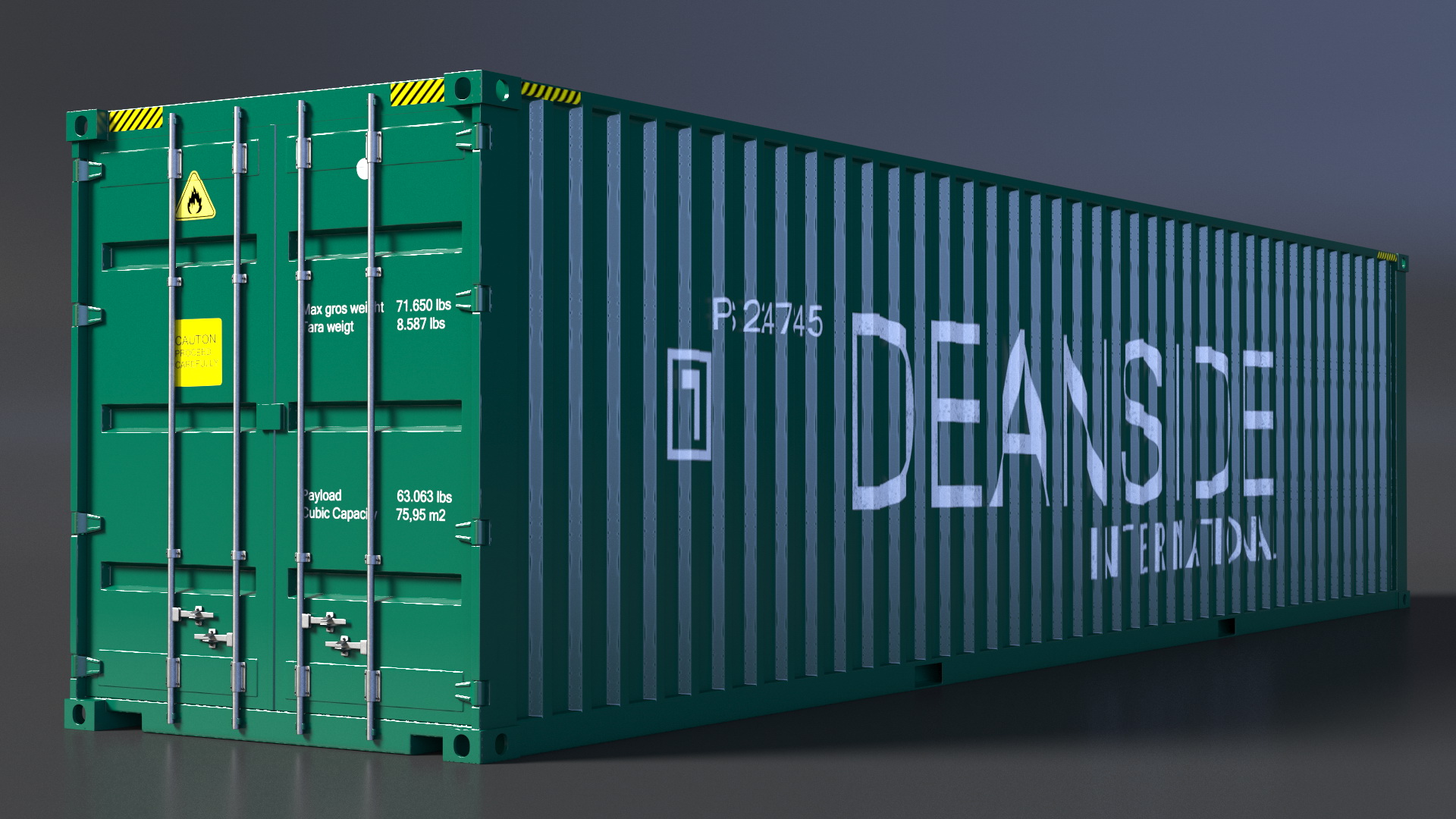 3D model 40ft Double Door Shipping Container