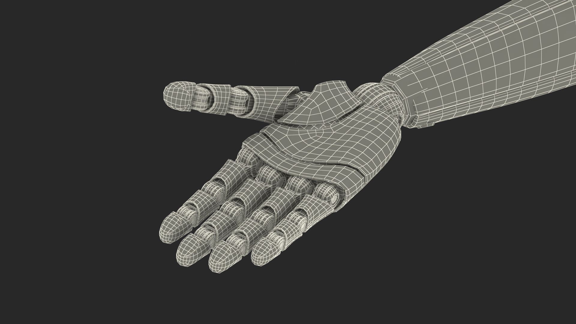3D Cyborg Male T-pose model