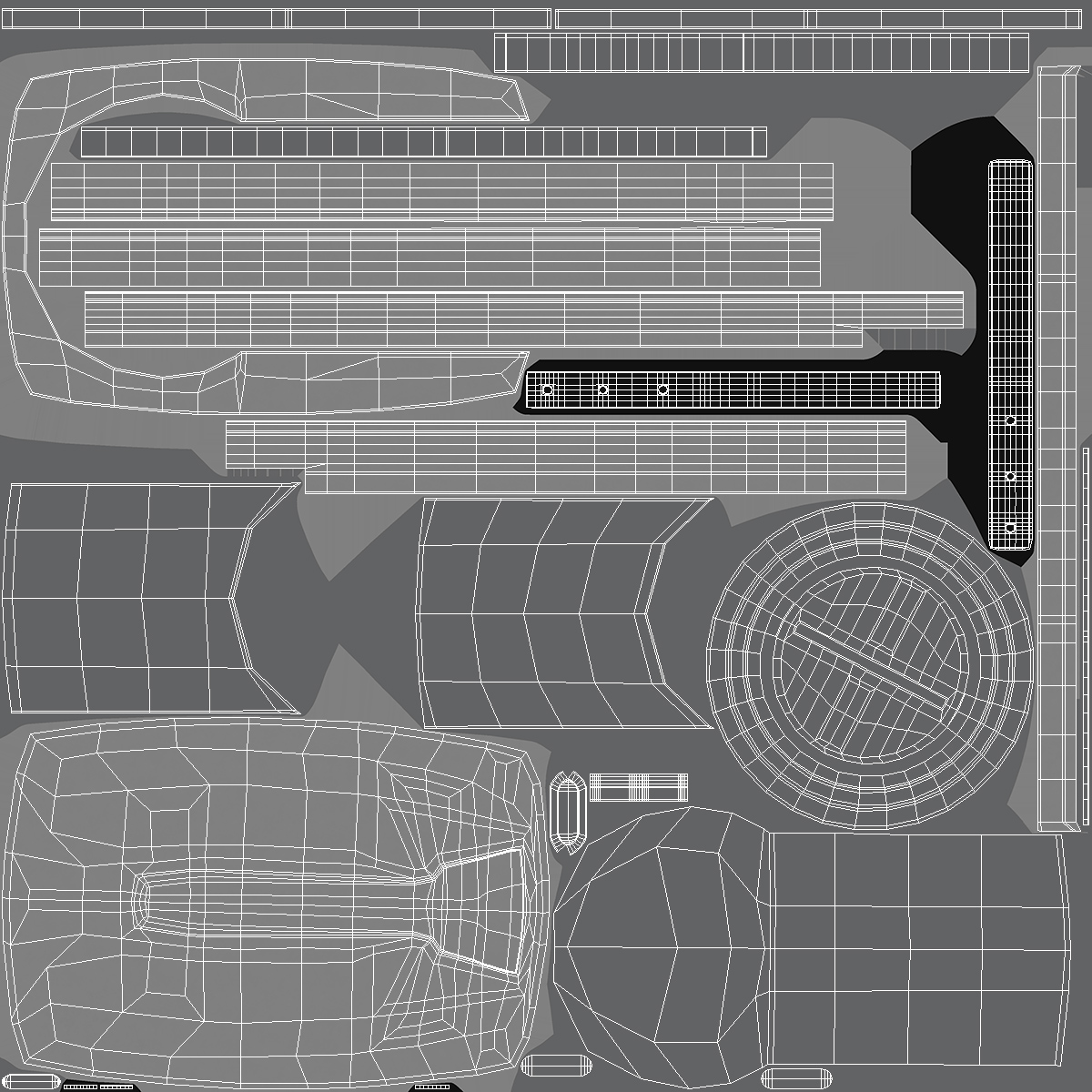 3D Garage Door Remote Gray model