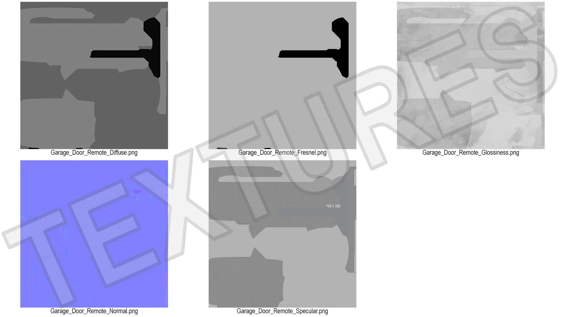 3D Garage Door Remote Gray model