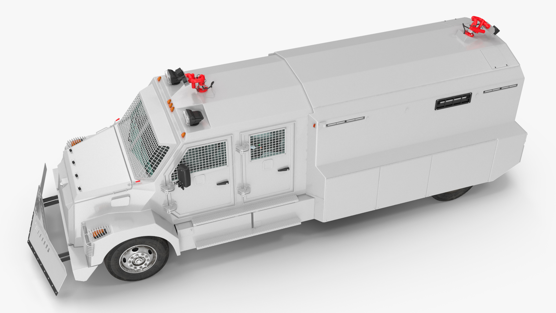 Armored Water Cannon Truck White 3D