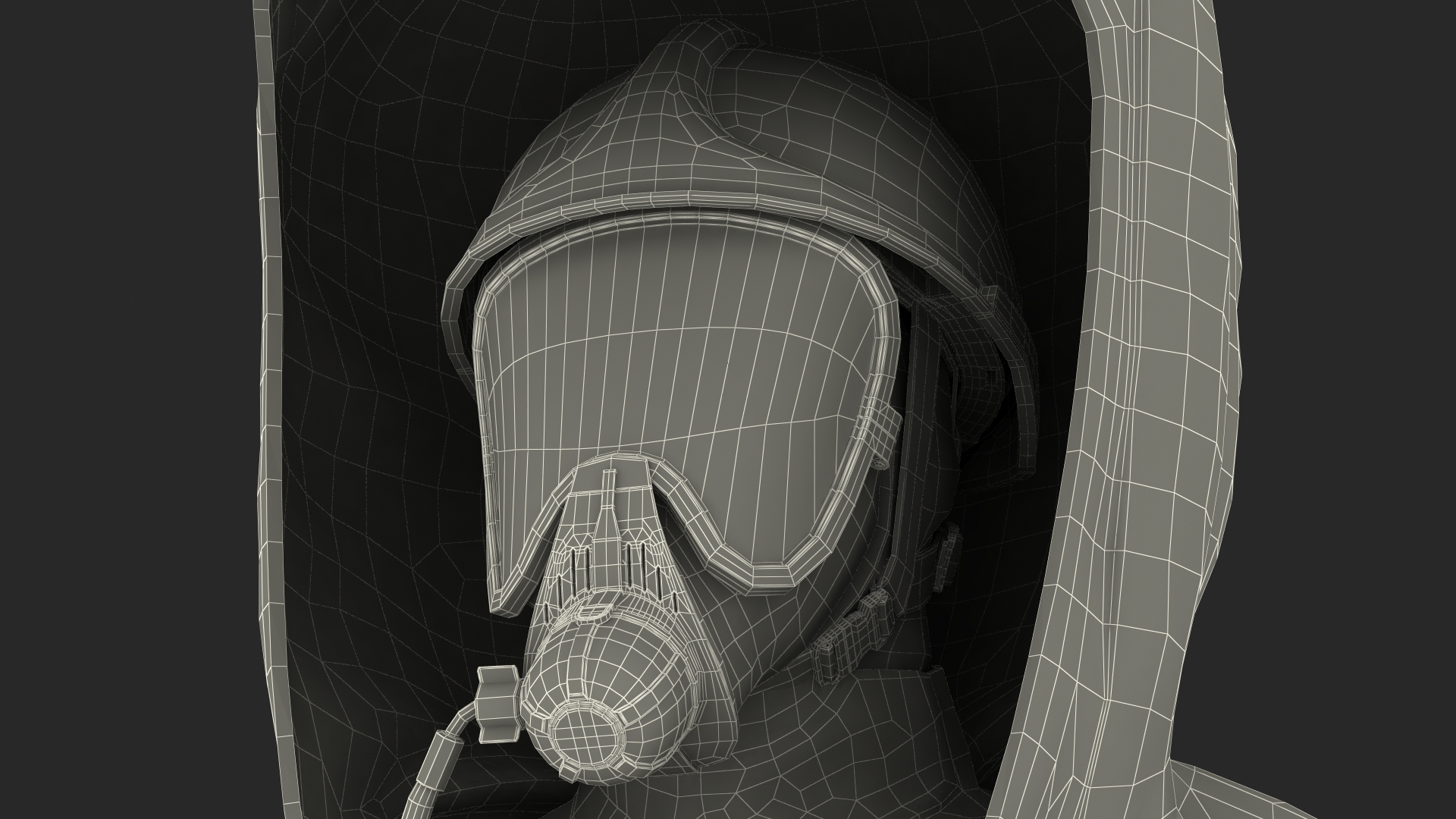 3D Fully Encapsulating Chemical Protection Suit Rigged