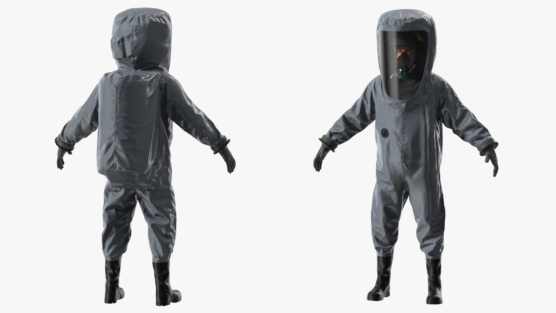 3D Fully Encapsulating Chemical Protection Suit Rigged
