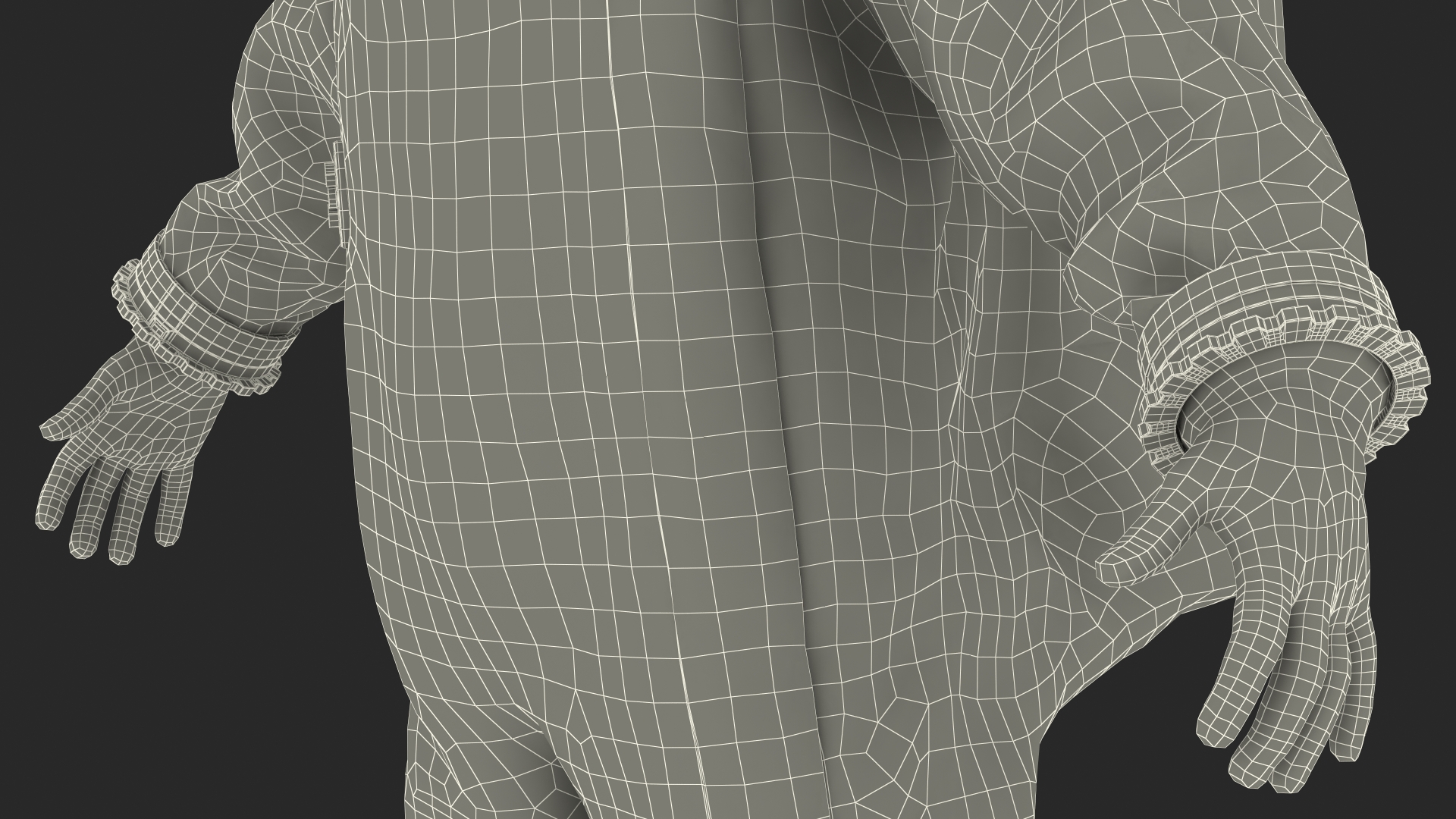 3D Fully Encapsulating Chemical Protection Suit Rigged
