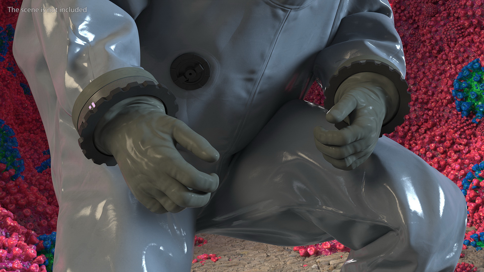 3D Fully Encapsulating Chemical Protection Suit Rigged