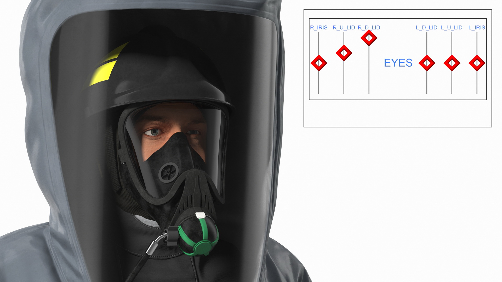 3D Fully Encapsulating Chemical Protection Suit Rigged