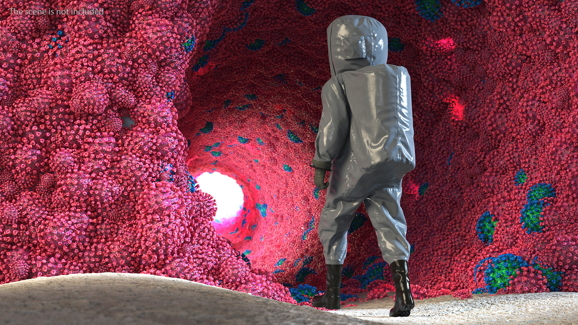 3D Fully Encapsulating Chemical Protection Suit Rigged