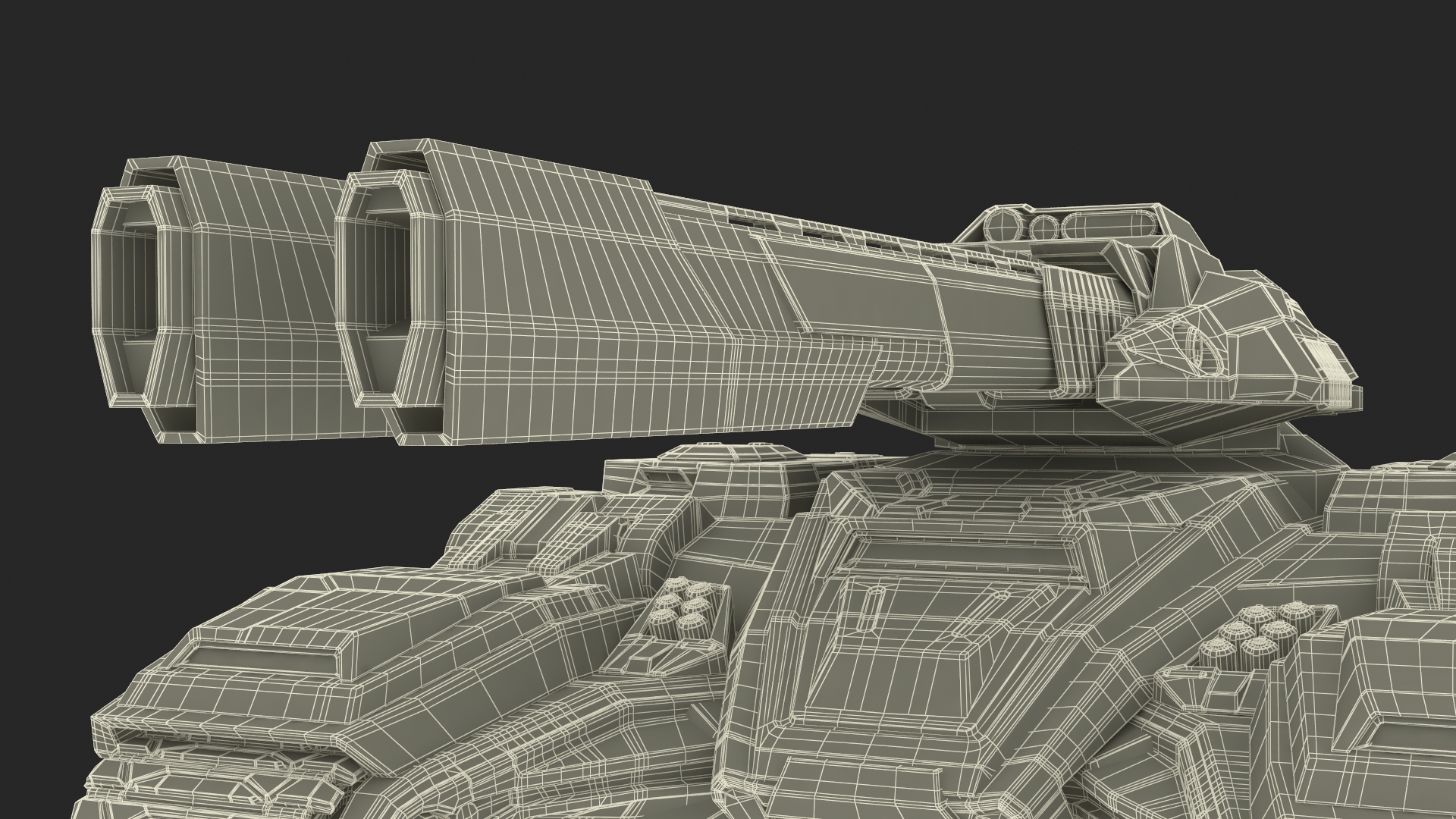 3D Futuristic Armored Tank Vehicle Rigged model