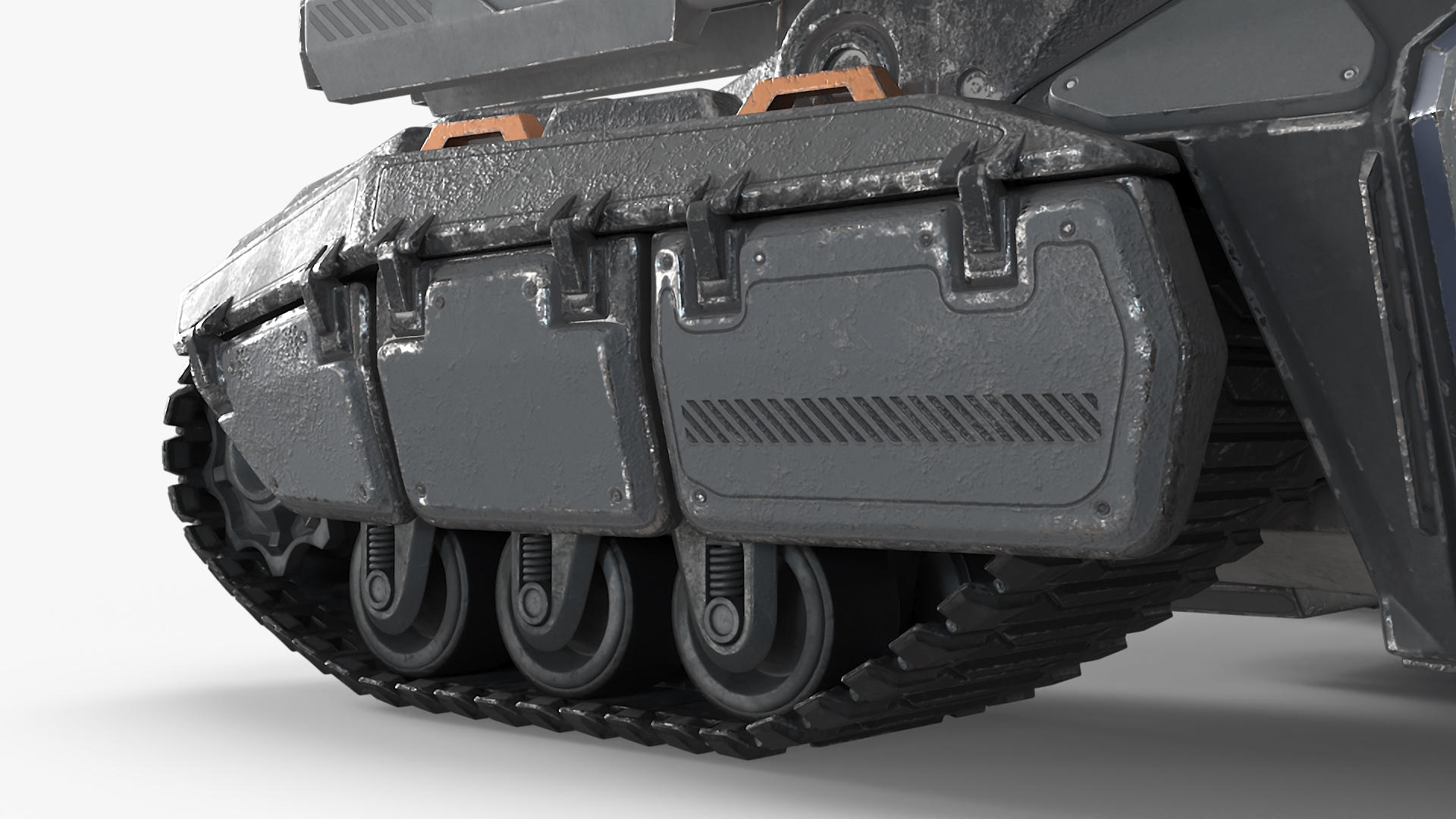 3D Futuristic Armored Tank Vehicle Rigged model