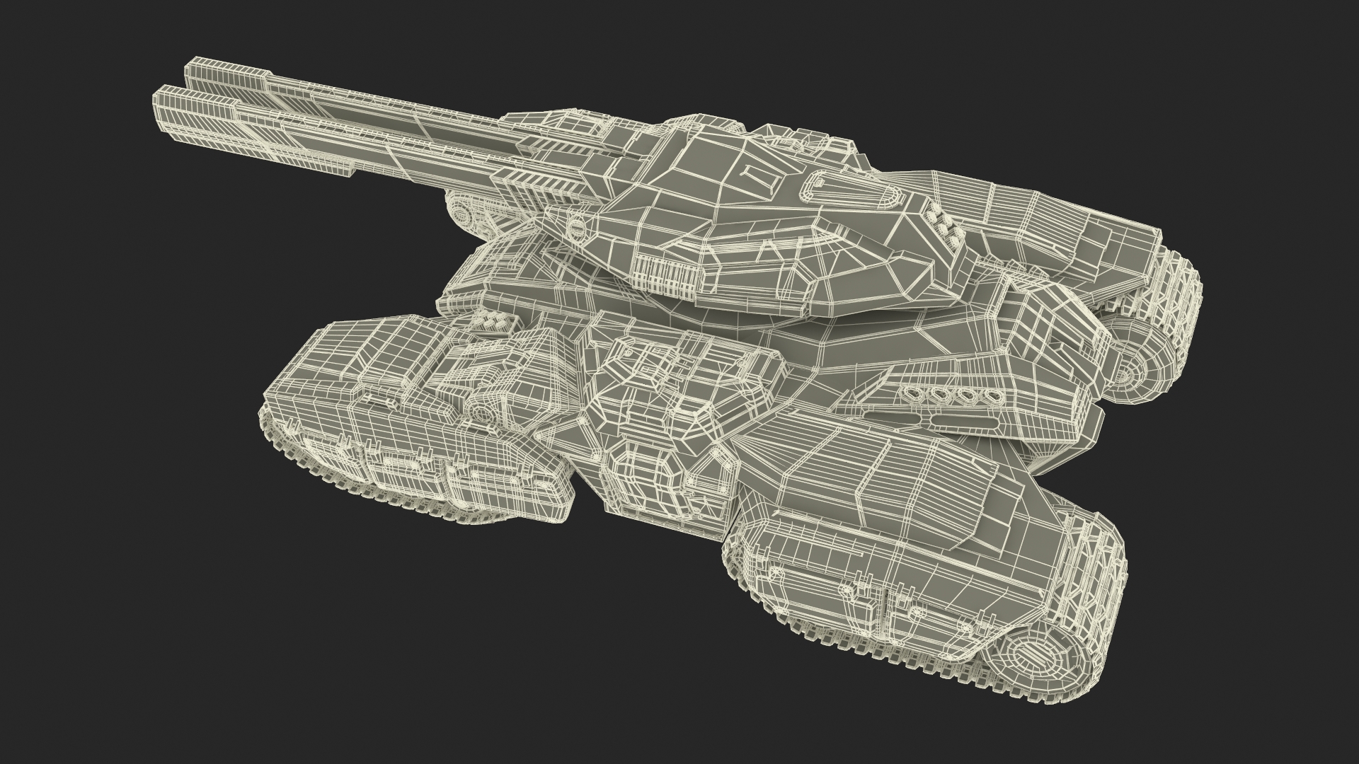 3D Futuristic Armored Tank Vehicle Rigged model