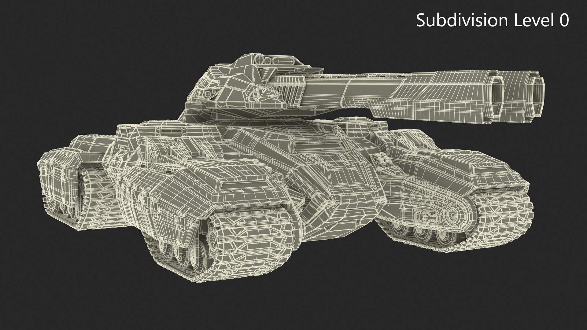 3D Futuristic Armored Tank Vehicle Rigged model