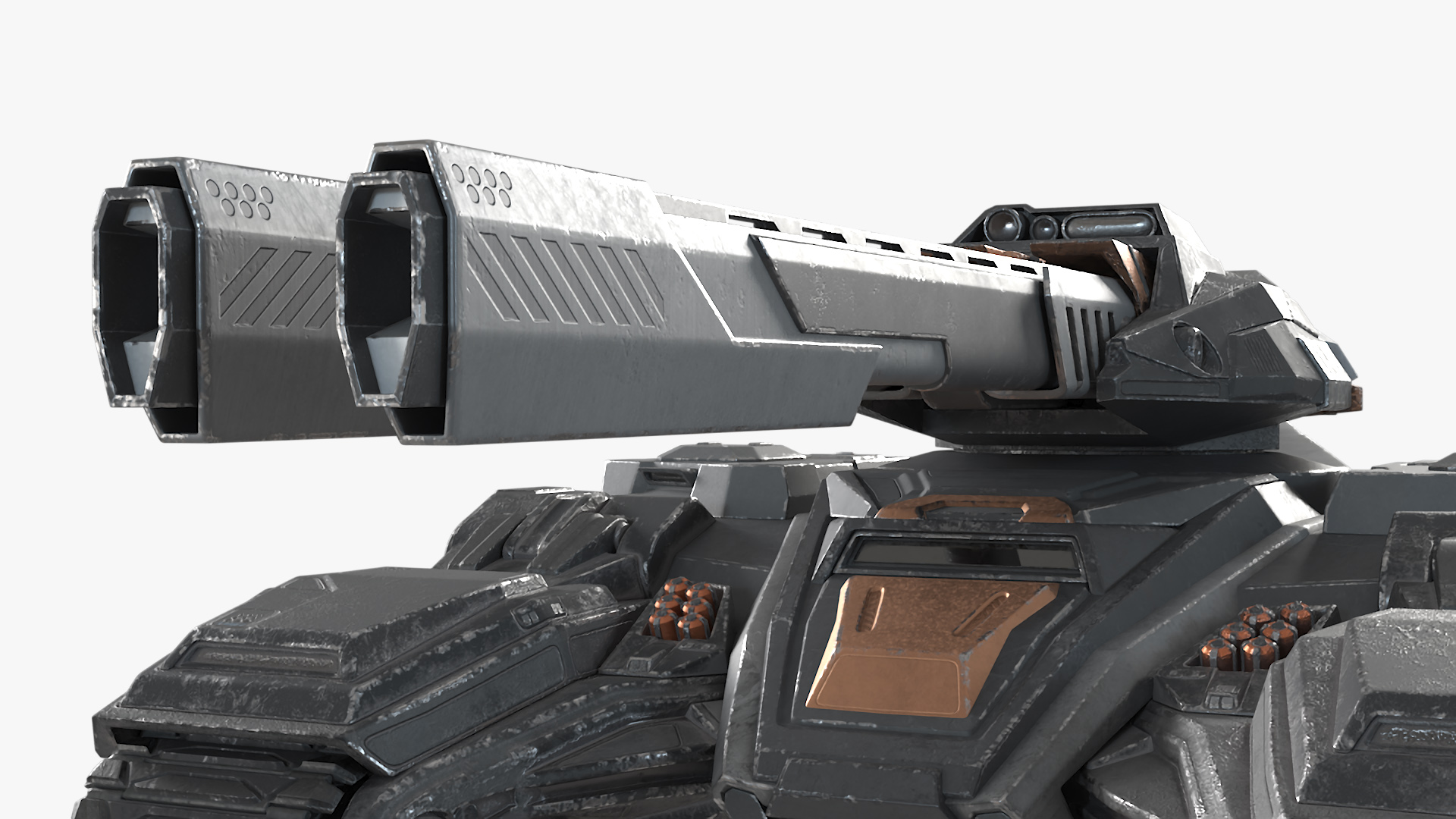 3D Futuristic Armored Tank Vehicle Rigged model