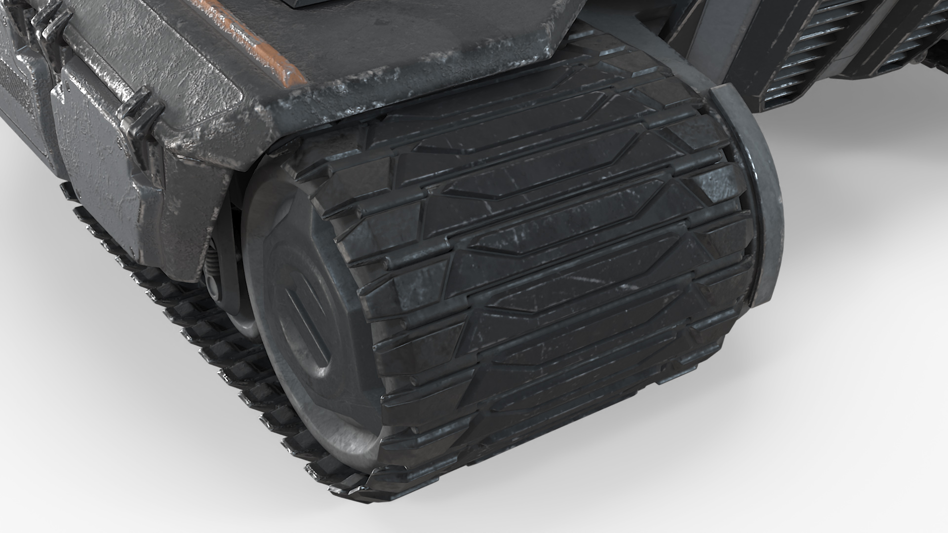 3D Futuristic Armored Tank Vehicle Rigged model