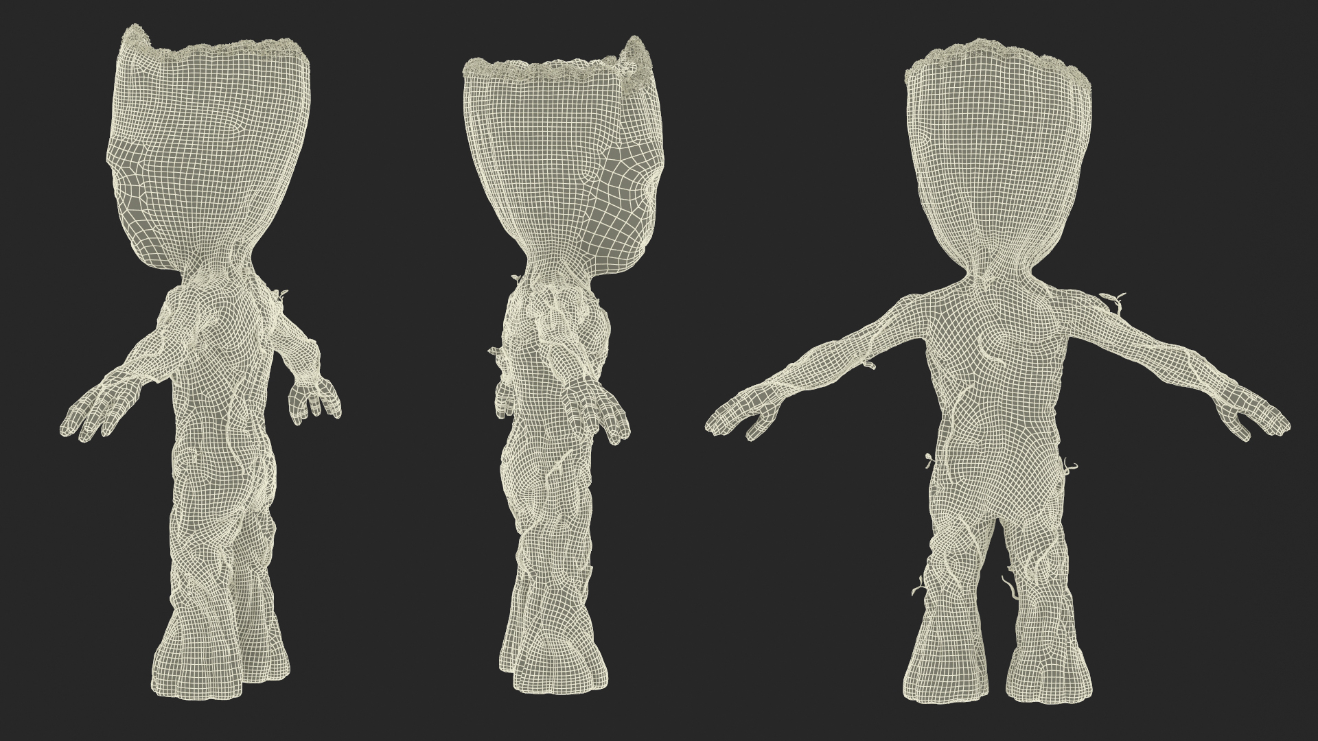 Little Groot Character from Marvel for 3D Print 3D